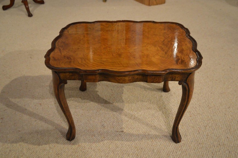 A Small Burr Walnut 1920s Period Antique Coffee Table