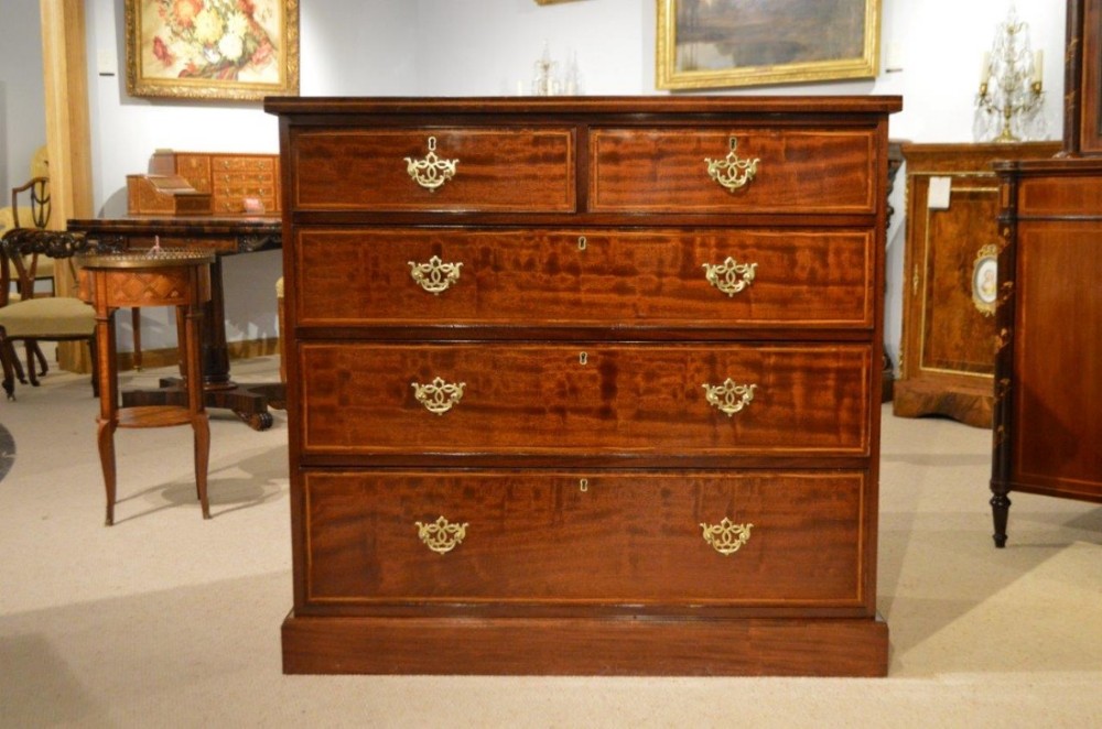 A beautiful mahogany inlaid Edwardian Period chest of drawers