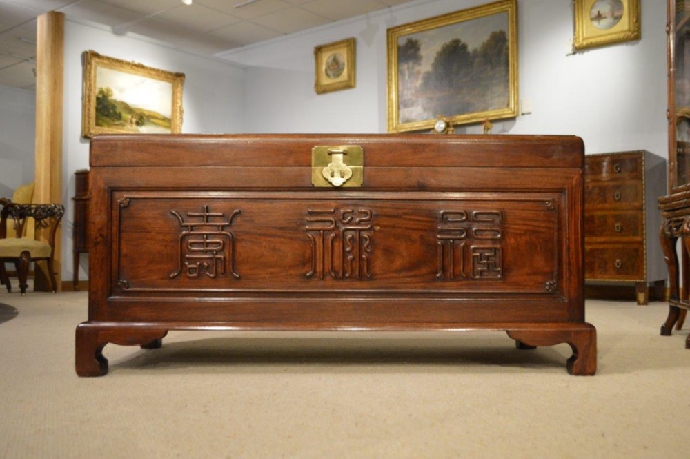 A Chinese Hardwood Camphor-wood Trunk