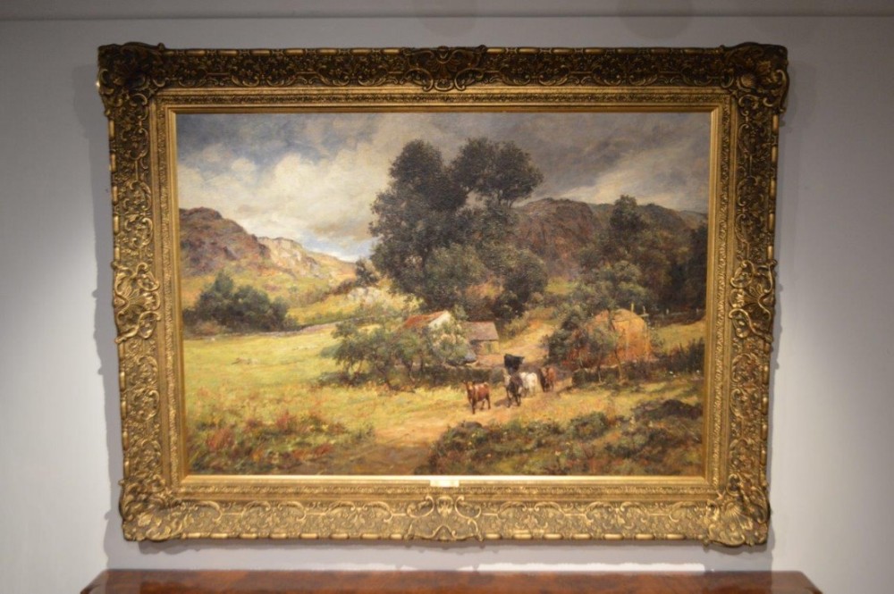 A Beautiful large 19th Century oil on canvas landscape by Richard Gay Somerset