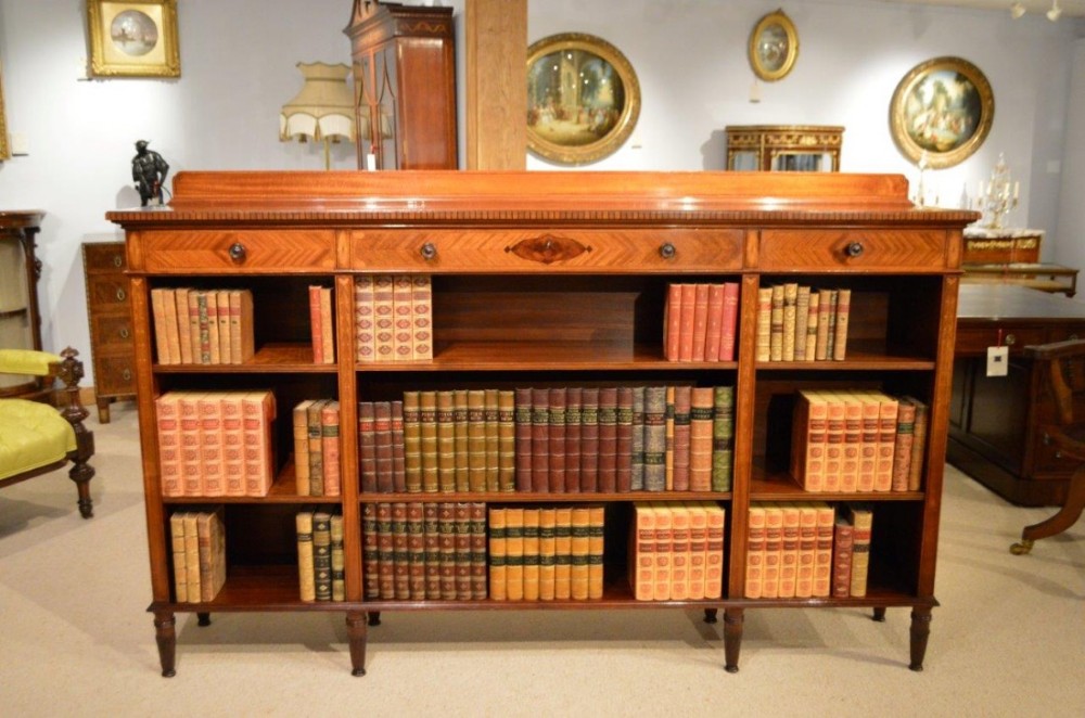 A Fine Quality Large Mahogany Edwardian Period Open Bookcase