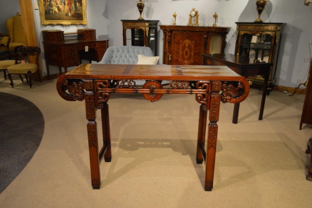 A Late 19th Century hongmu Chinese altar table