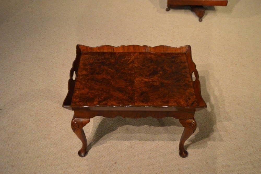 A Burr Walnut Edwardian Period Queen Anne Revival Coffee Table