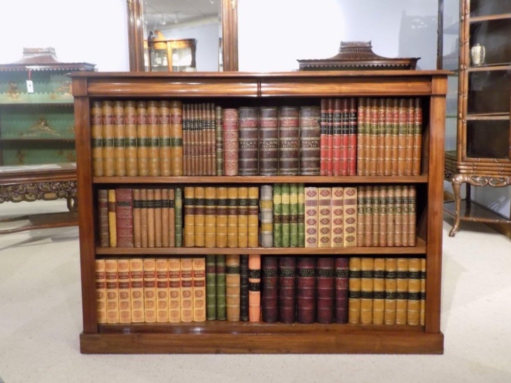 A good mahogany Victorian Period antique open bookcase
