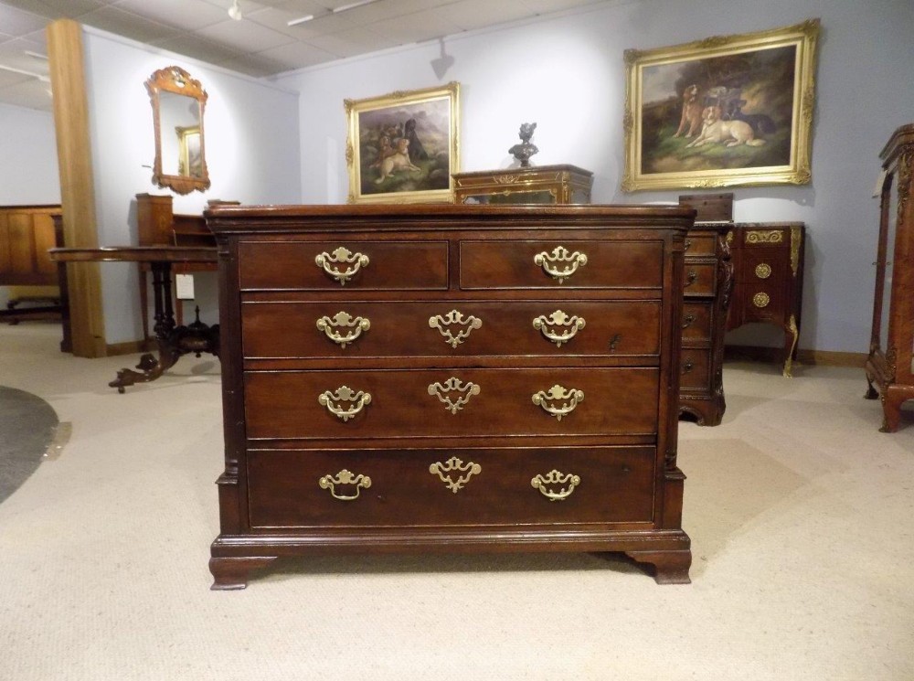 A small mahogany George III Period Lancashire chest of drawers