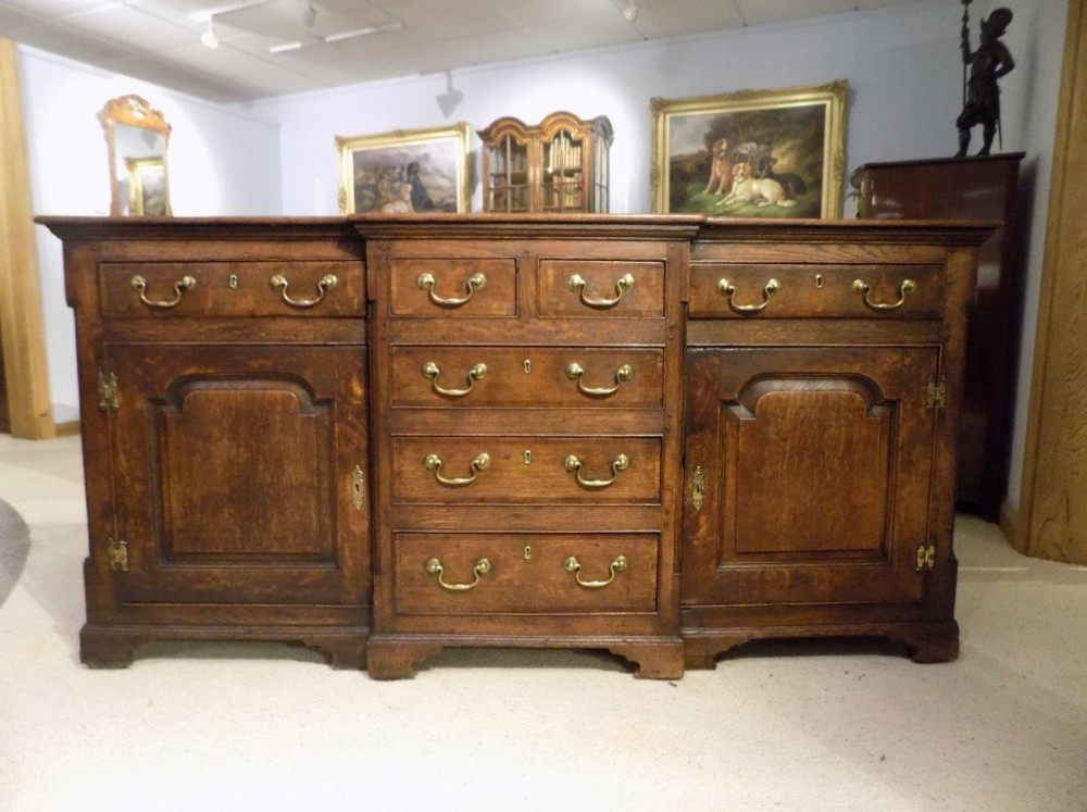 A good George III Period Oak Lancashire dresser base