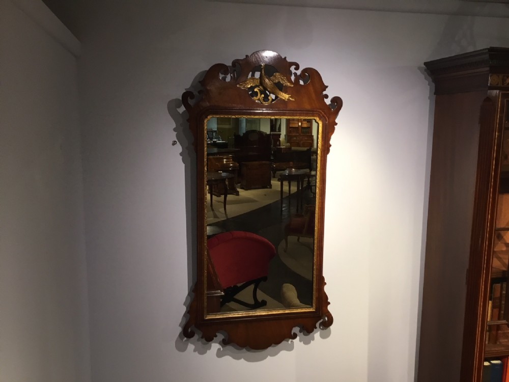 A mahogany George III Period Chippendale Style wall mirror