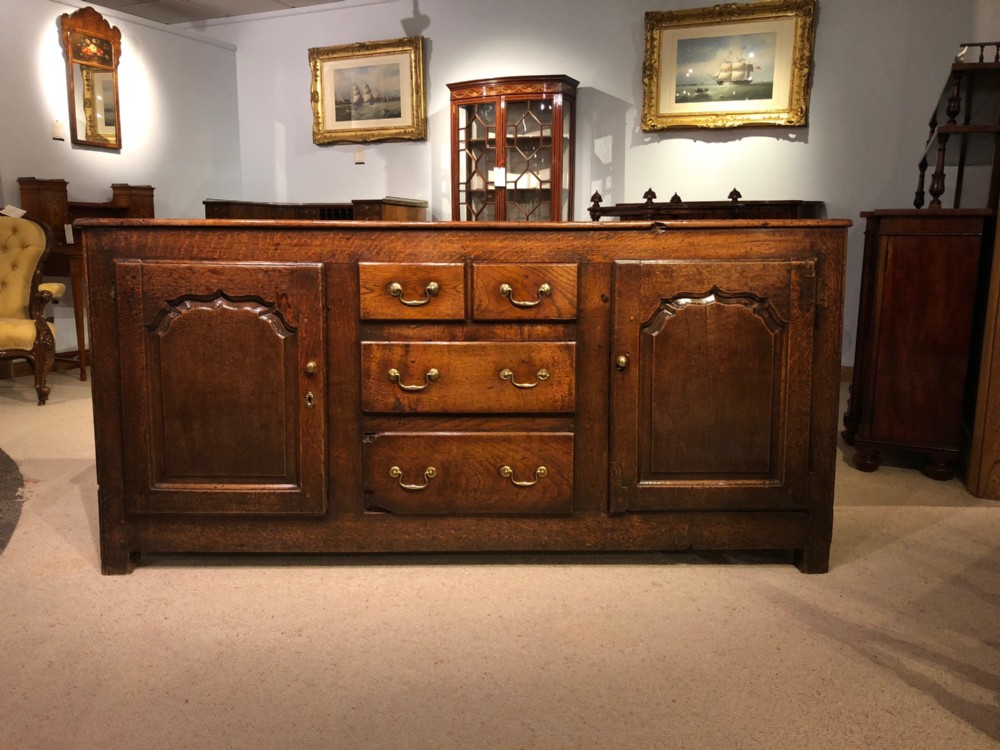 An oak 18th Century antique dresser base
