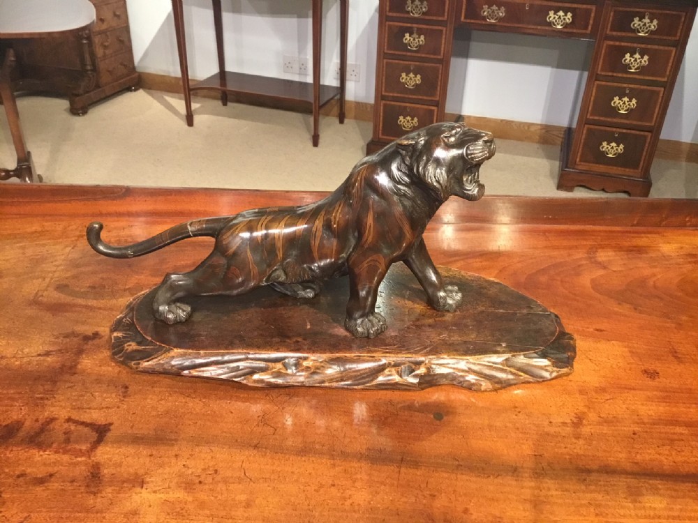 A beautiful Japanese Meiji Period bronze tiger.