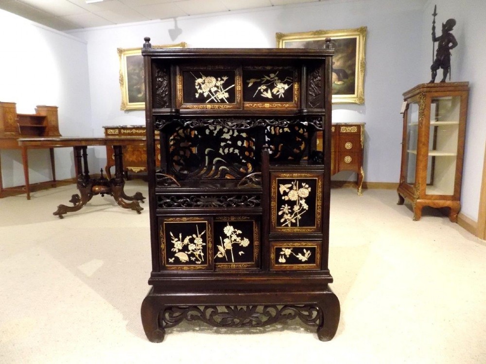 A small Japanese Meiji Period shodana of unusually small proportions