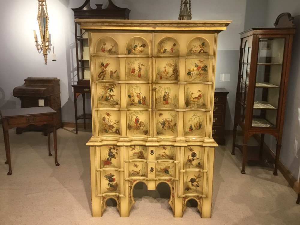 An Edwardian Period Chinoiserie antique cocktail cabinet
