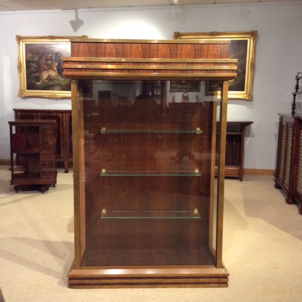 A Fine quality Rosewood & bronze mounted Art Deco Period display cabinet. 