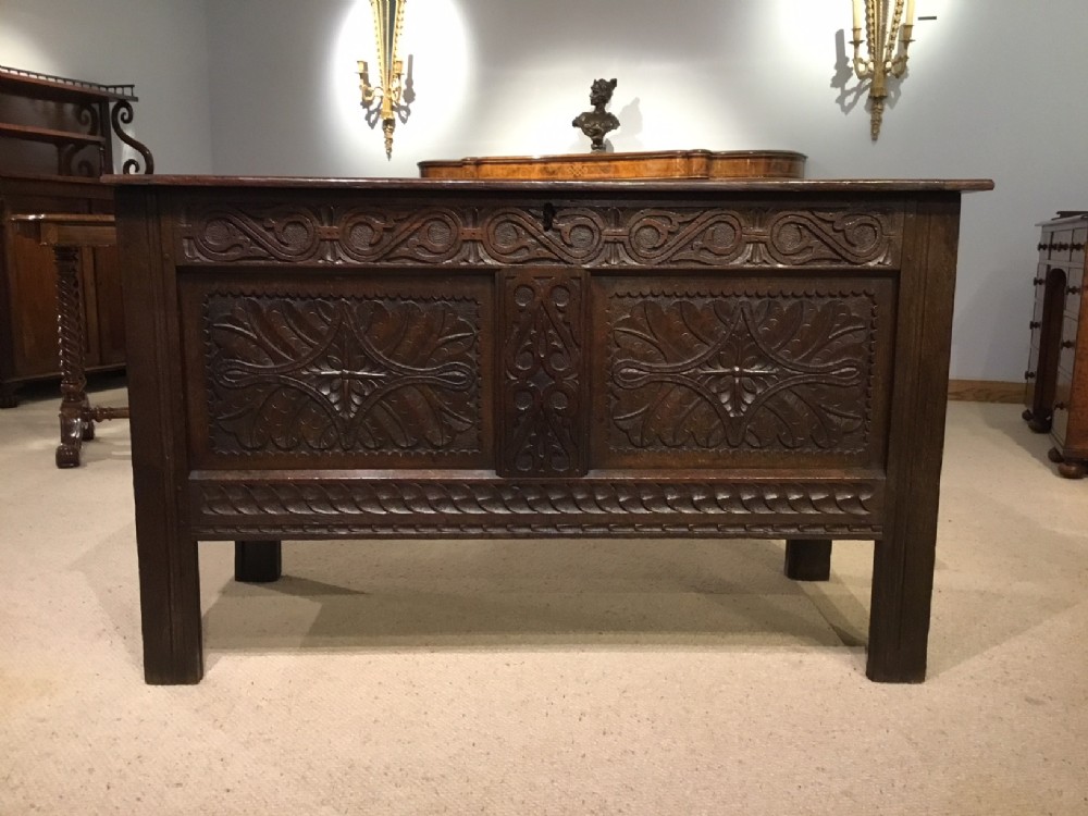 An Oak 17th Century antique coffer.