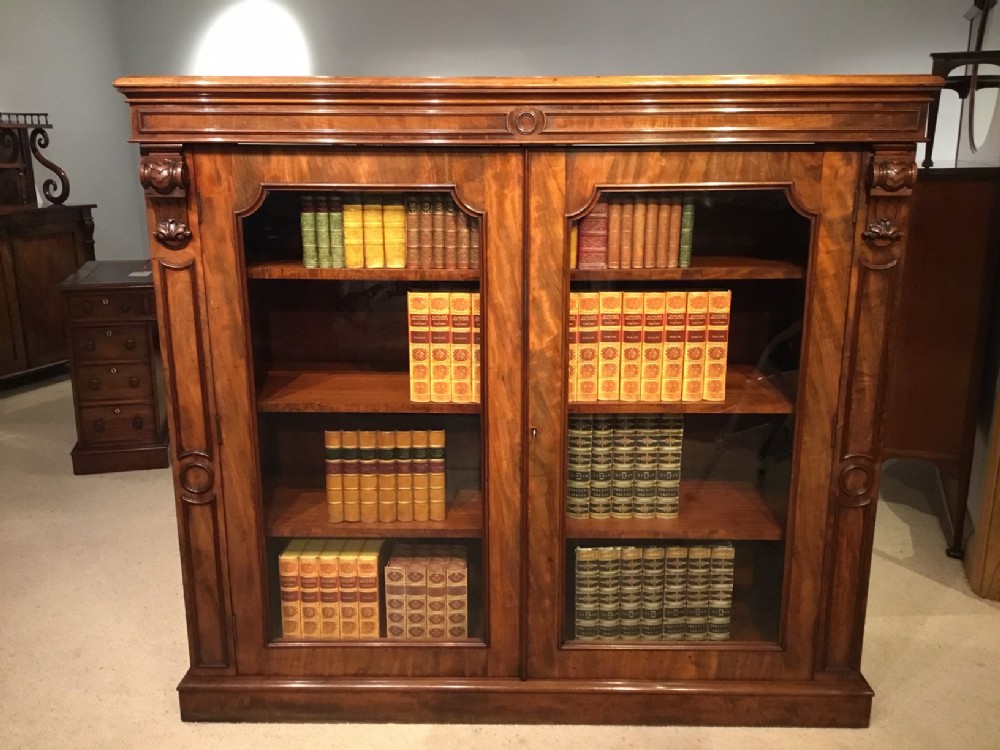 A fine quality mahogany Victorian Period two door bookcase