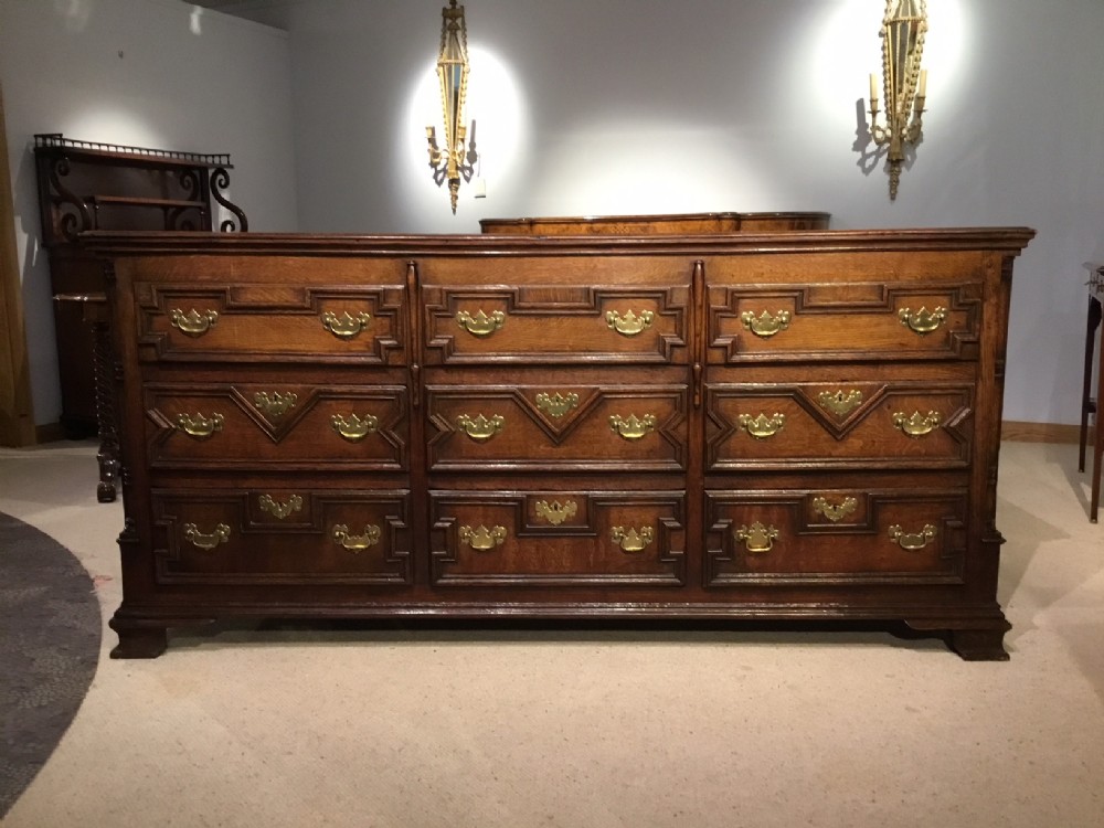A good oak 18th Century Lancashire mule chest