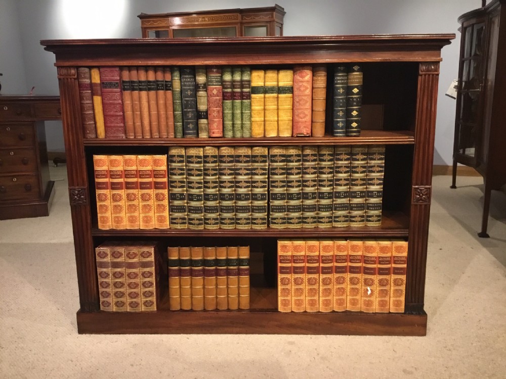 A cuban mahogany Regency Period antique open bookcase.
