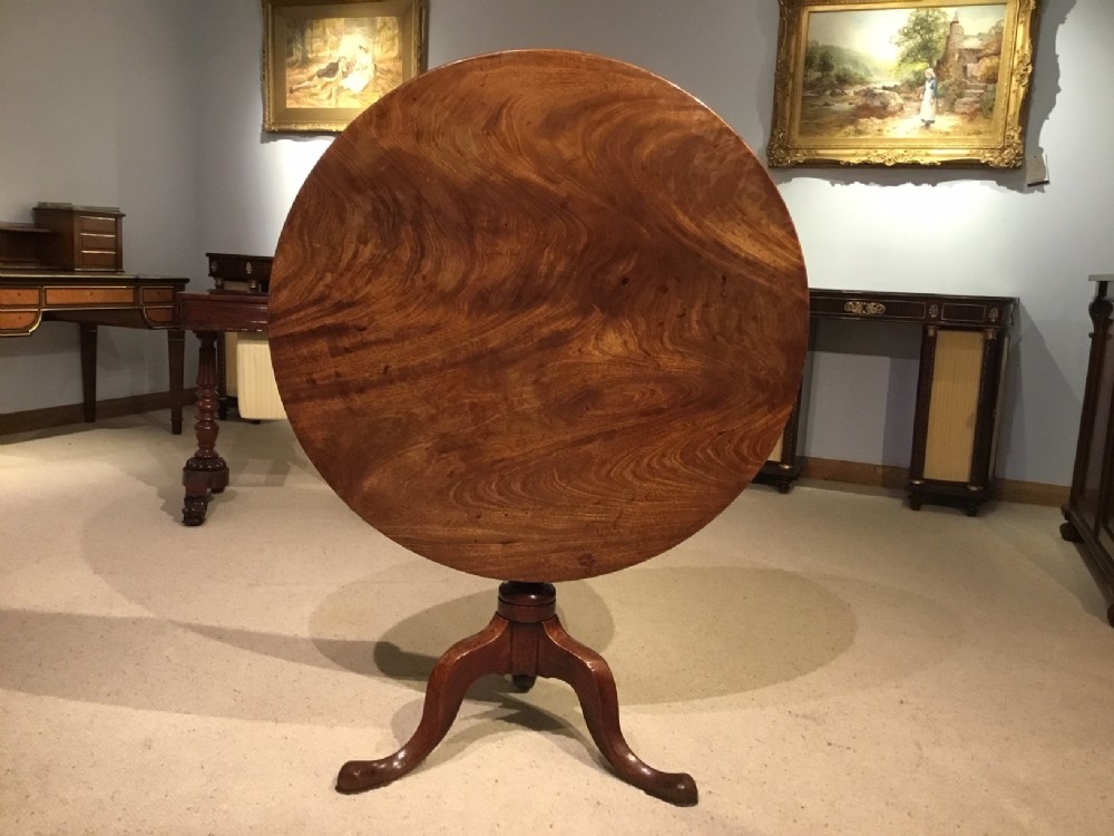 A George III Period Cuban mahogany tripod table