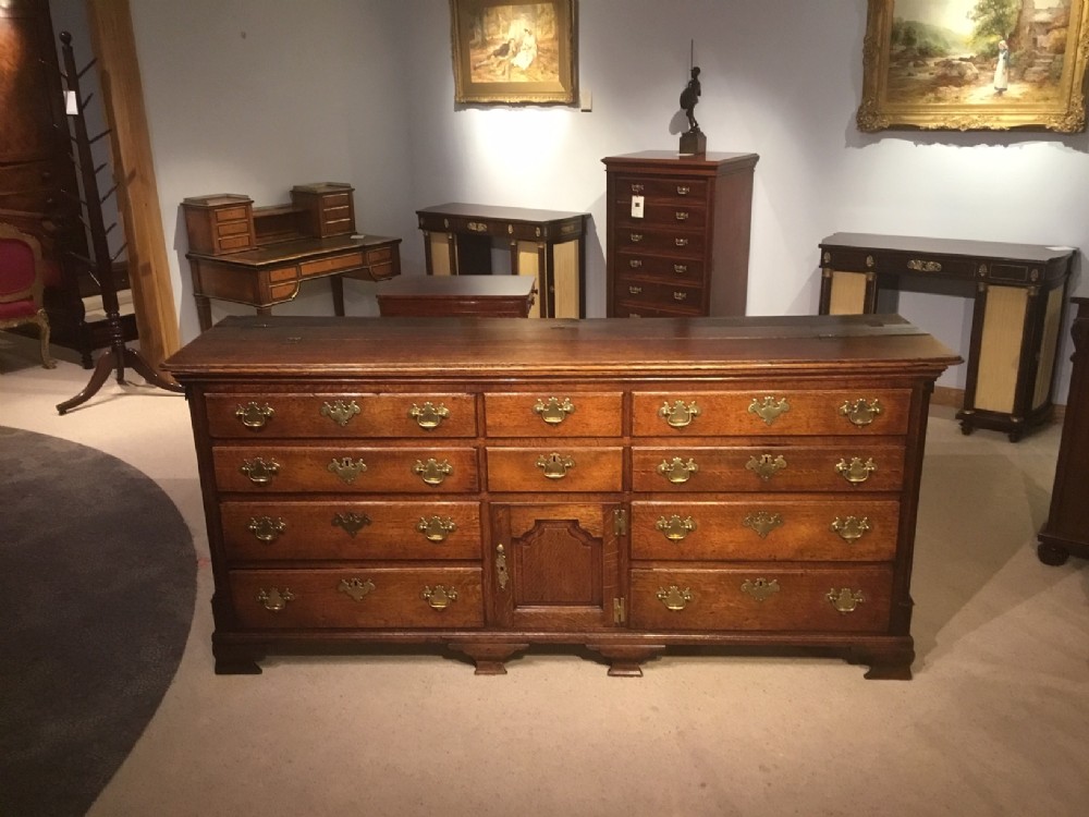 A good large 18th Century Lancashire dresser base