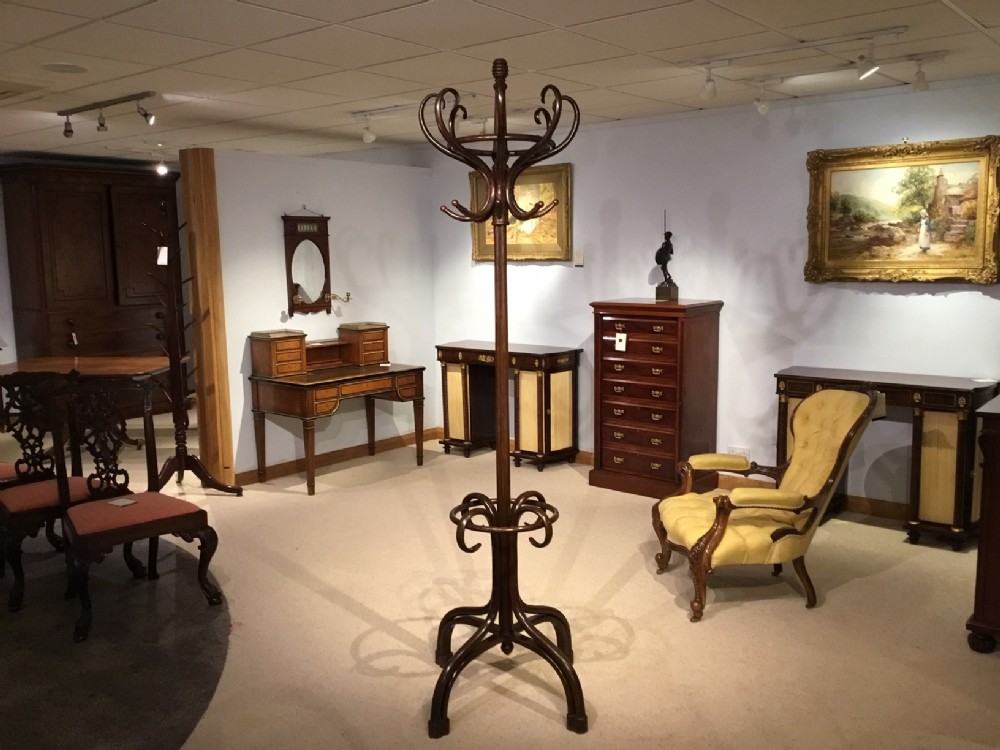 A 1920s Period bentwood hat, coat and umbrella stand