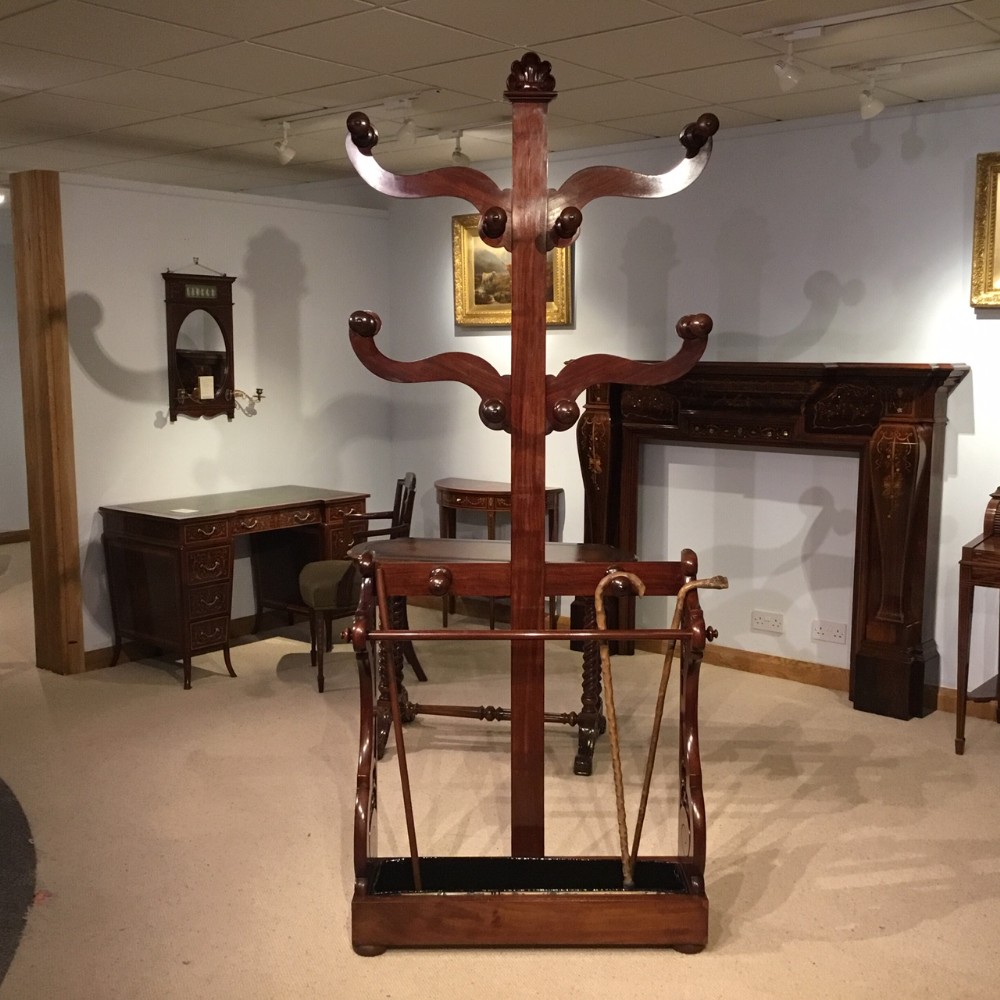 A good mahogany Victorian Period hall tree