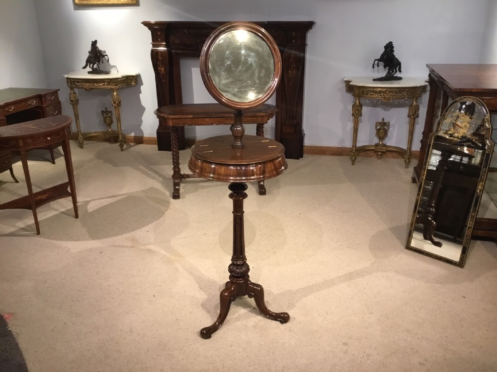 A mahogany Victorian Period adjustable gentleman's shaving stand