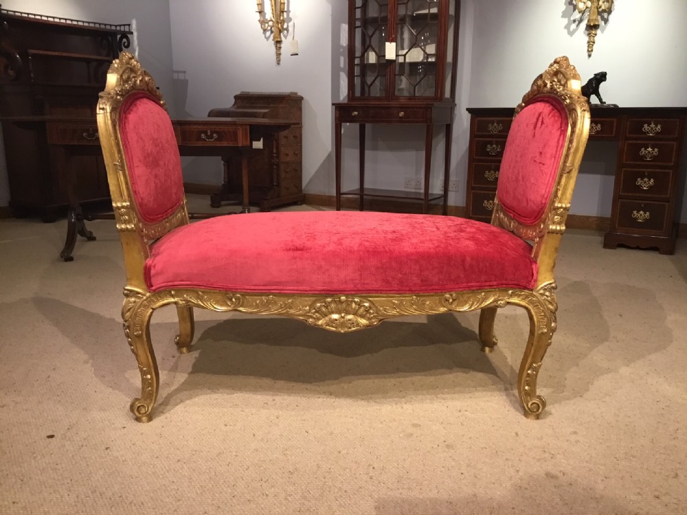 A 19th Century French Carved Gilt wood stool