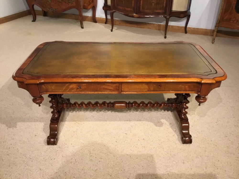 A Victorian Period Figured Walnut Antique Coffee Table