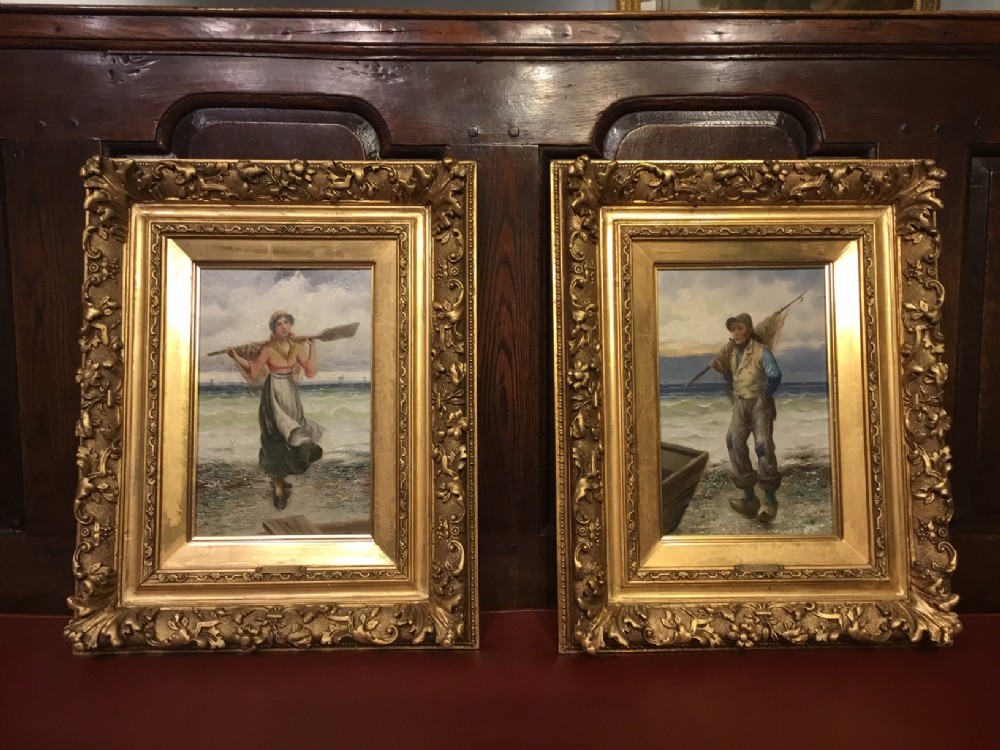 A Pair of 19th Century Oil paintings by L. Pernett 