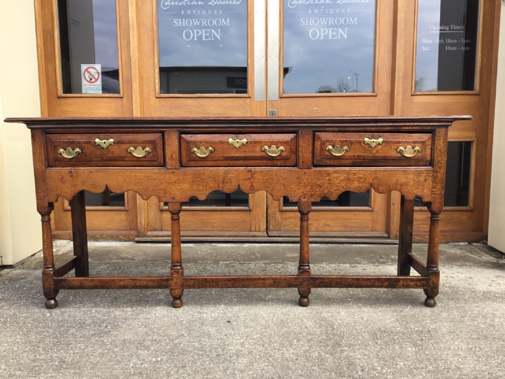 An oak George III Period Dresser base