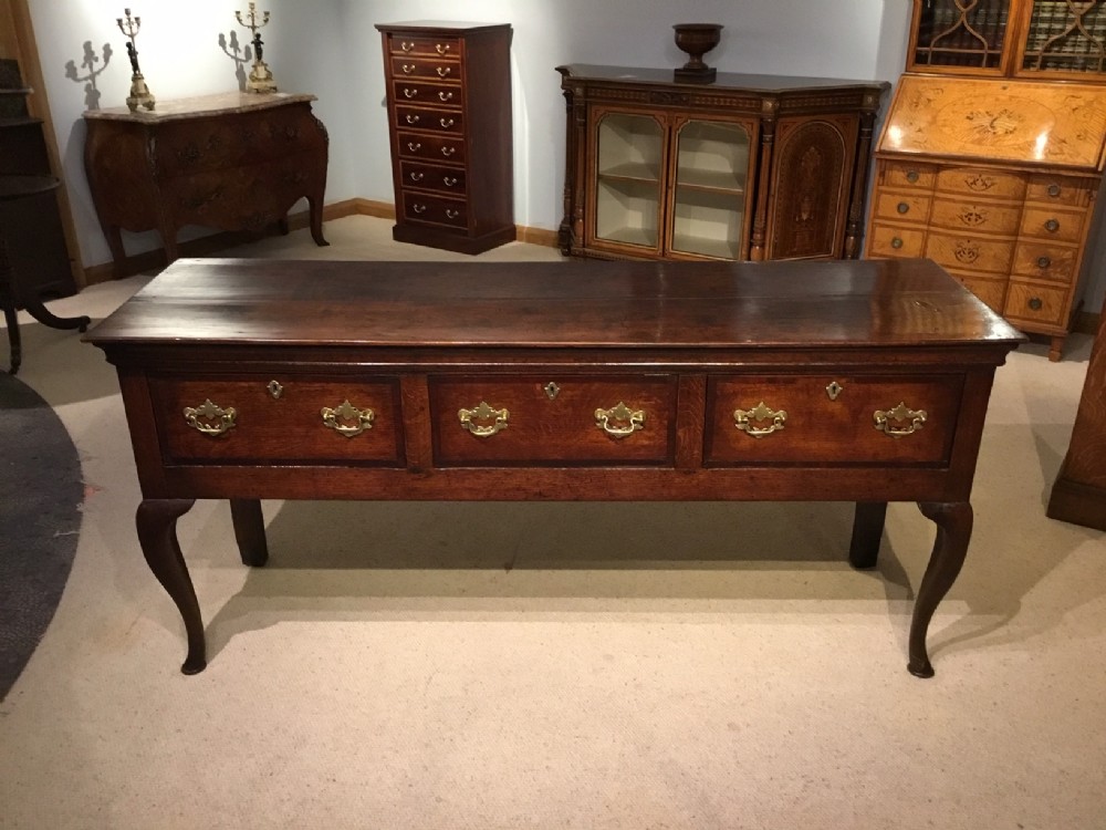 An oak 18th Century antique dresser base