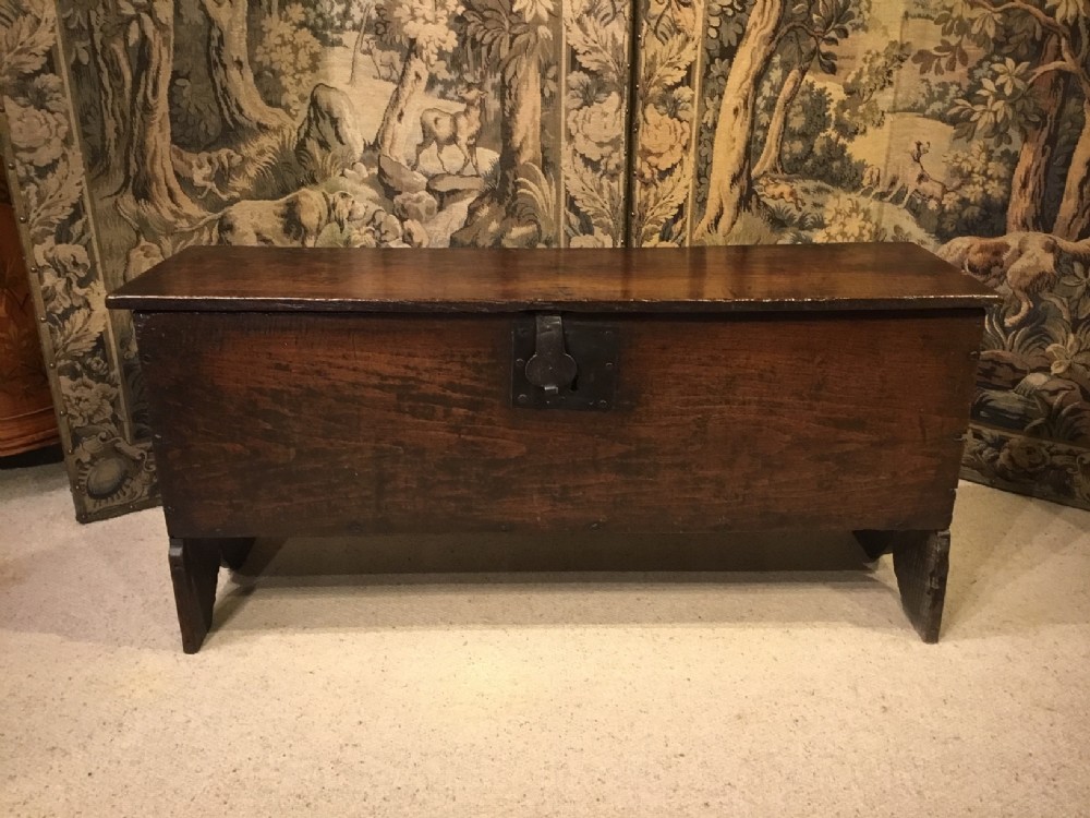 A Late 17th Century oak five plank sword chest