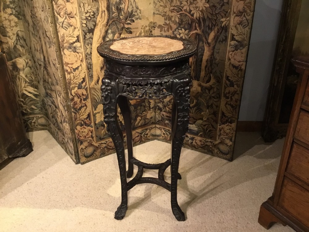 A large Chinese hardwood stand