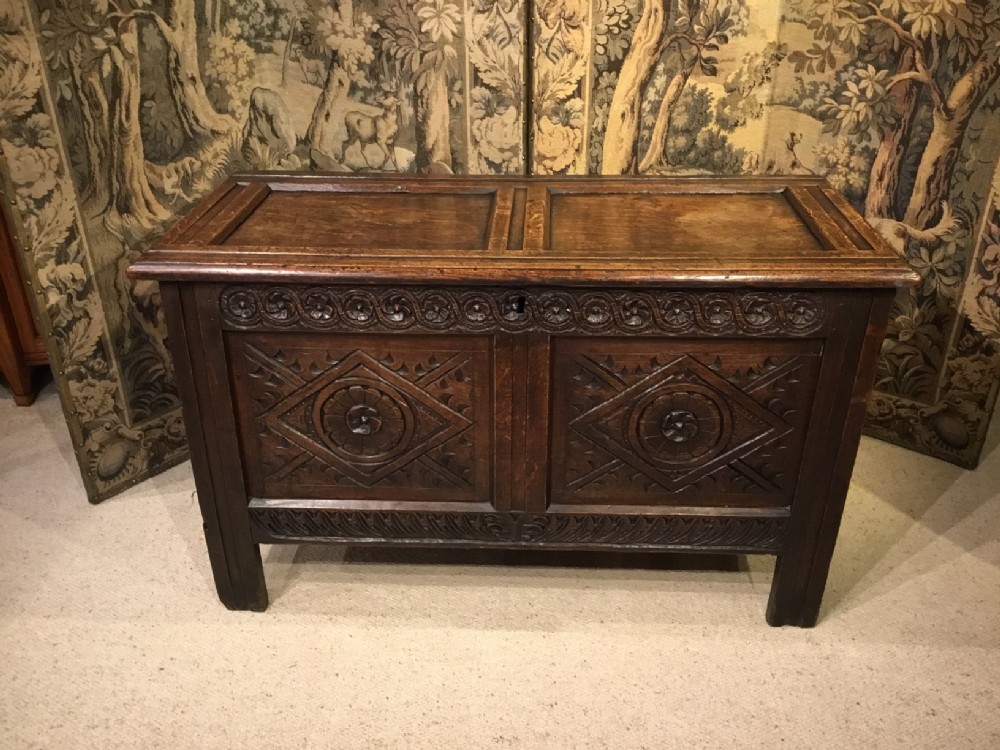 An oak late 17th Century antique coffer.
