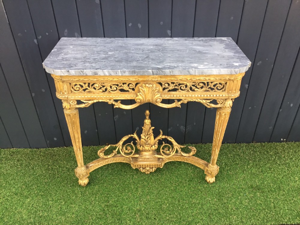 A French 19th Century carved gilt wood console table