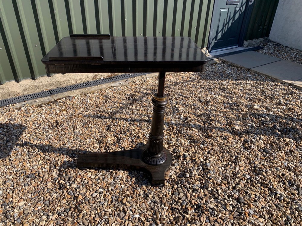 A rare William IV Period ebony Adjustable reading table
