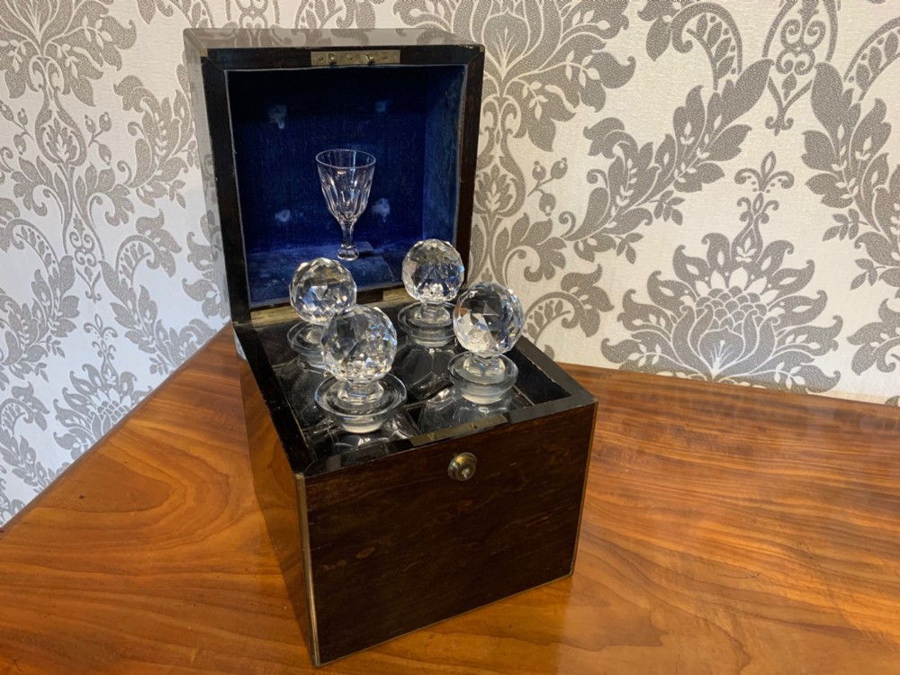 A rare Victorian Period coromandel decanter box C1870-1880