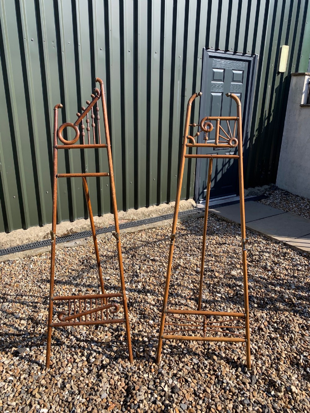 A rare matched pair of Victorian Period Aesthetic easels