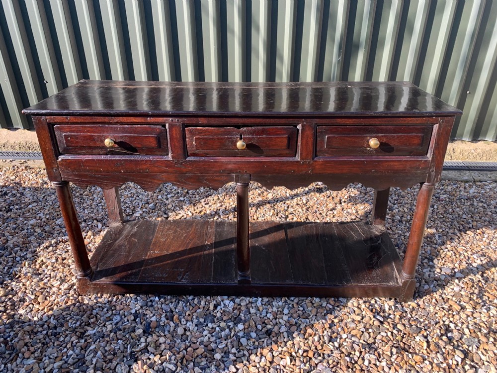 A Georgian Period Oak antique dresser base