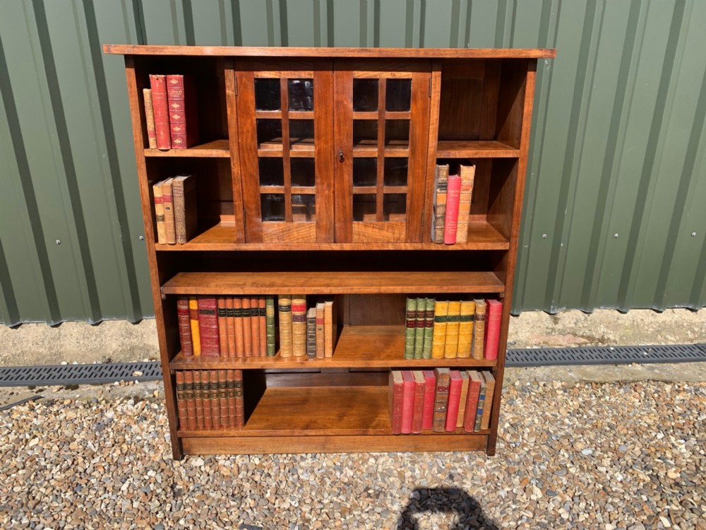 A quality solid walnut Arts & Crafts Period bookcase