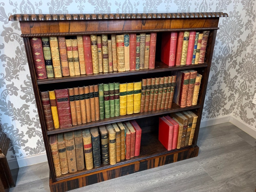 A fine quality Early Victorian Rosewood open bookcase