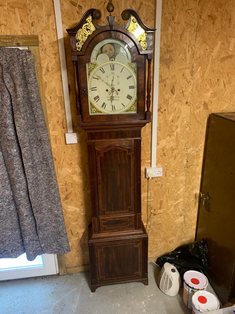 A lovely George IV Period mahogany long case clock by Daniel Douglas of Whitehaven