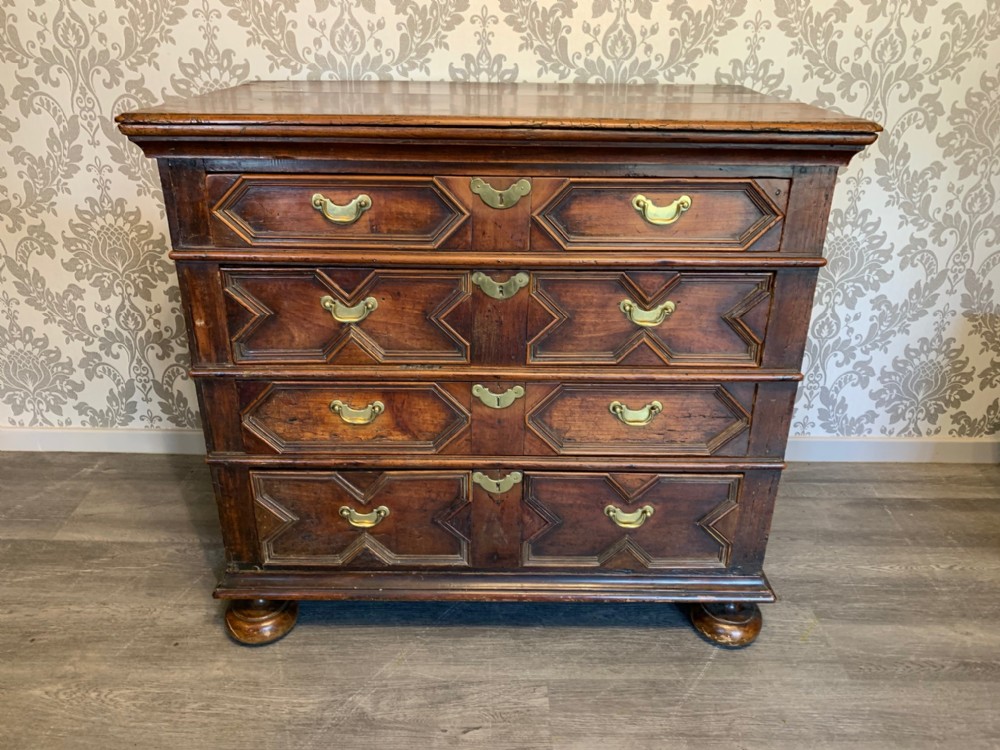 A rare Late 17th Century fruitwood chest of drawers