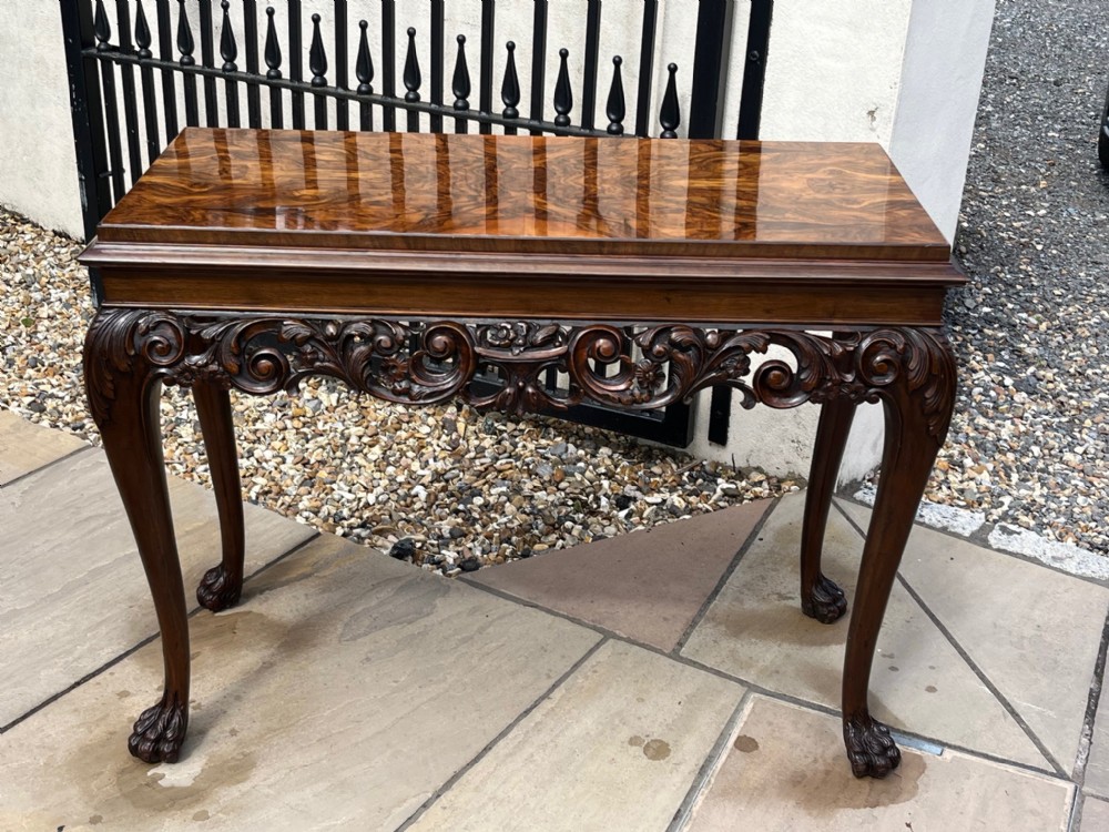 A fine quality burr walnut antique console table.