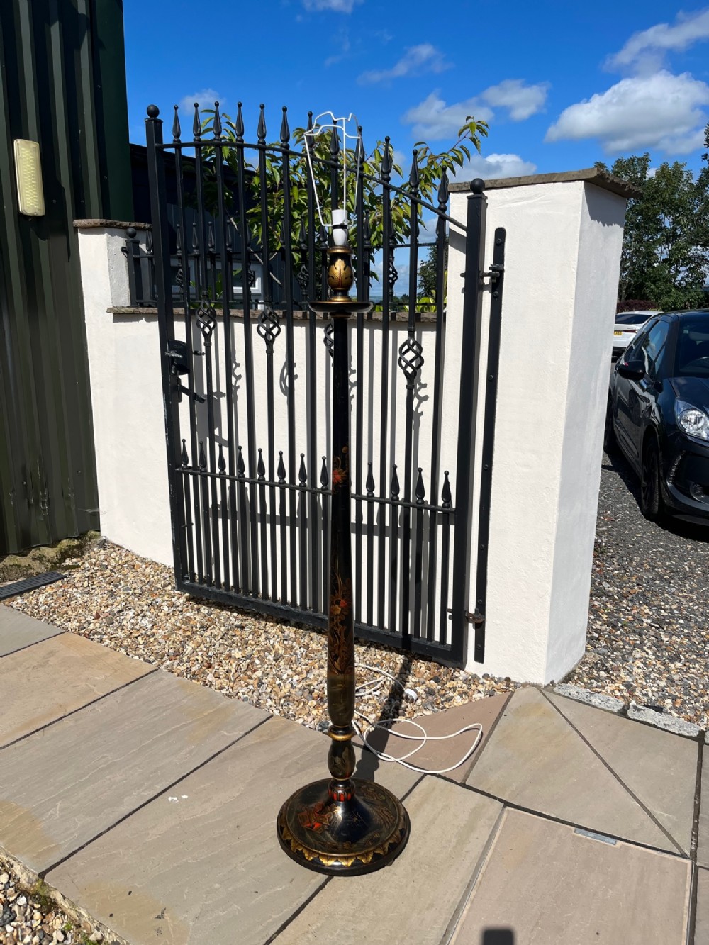 A 1920's Period Chinoiserie standard lamp