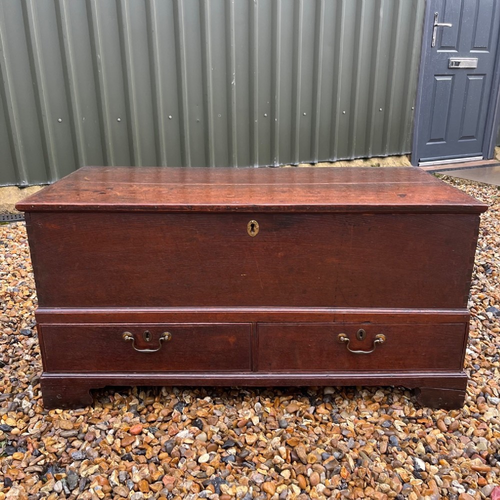 An 18th Century oak bedding box.