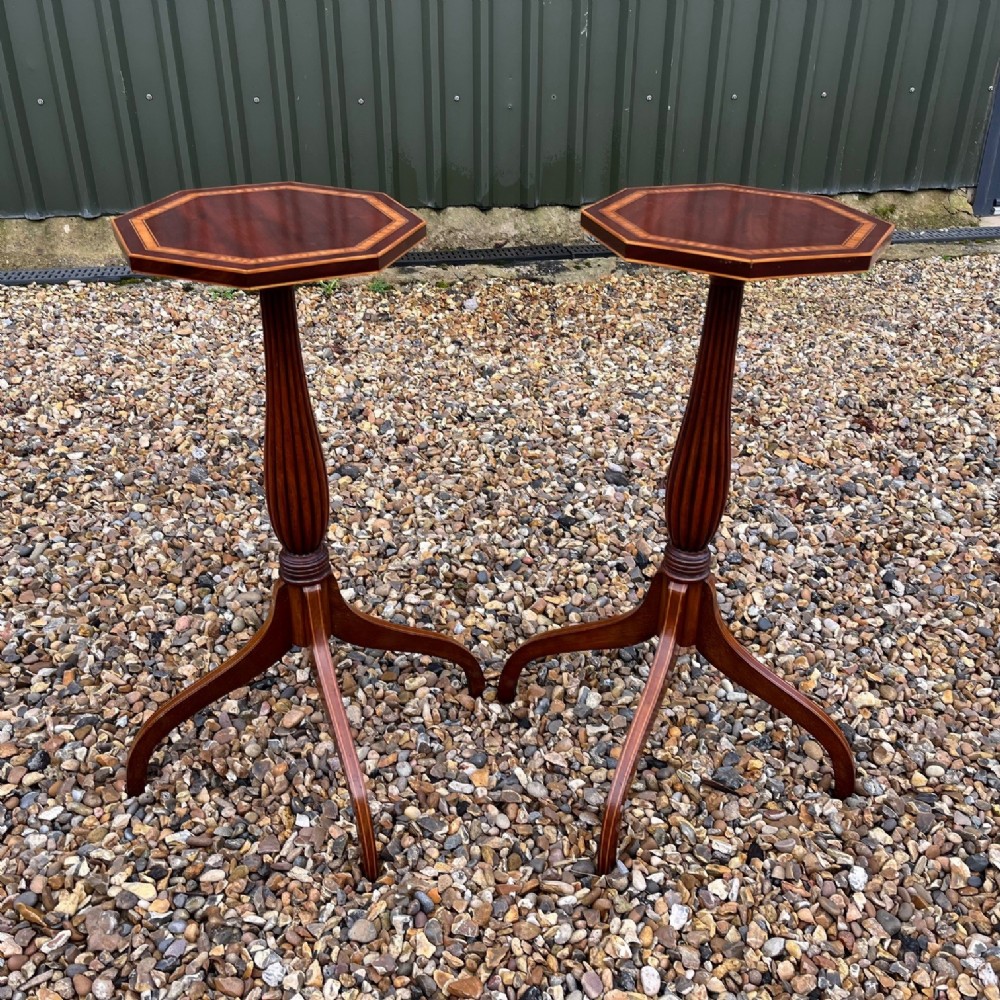A pair of Fine quality Sheraton Revival mahogany wine tables