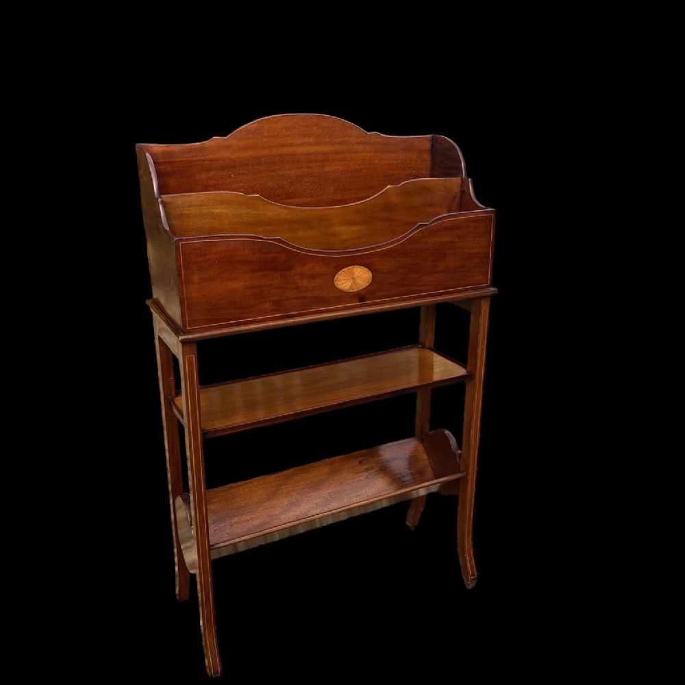 A fine quality Edwardian Period mahogany magazine stand and book rack