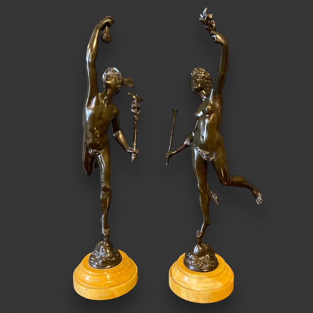A Fine quality pair of 19th Century French bronze figures