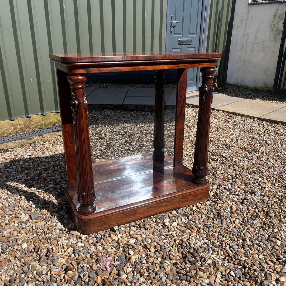 A William IV Period rosewood console table