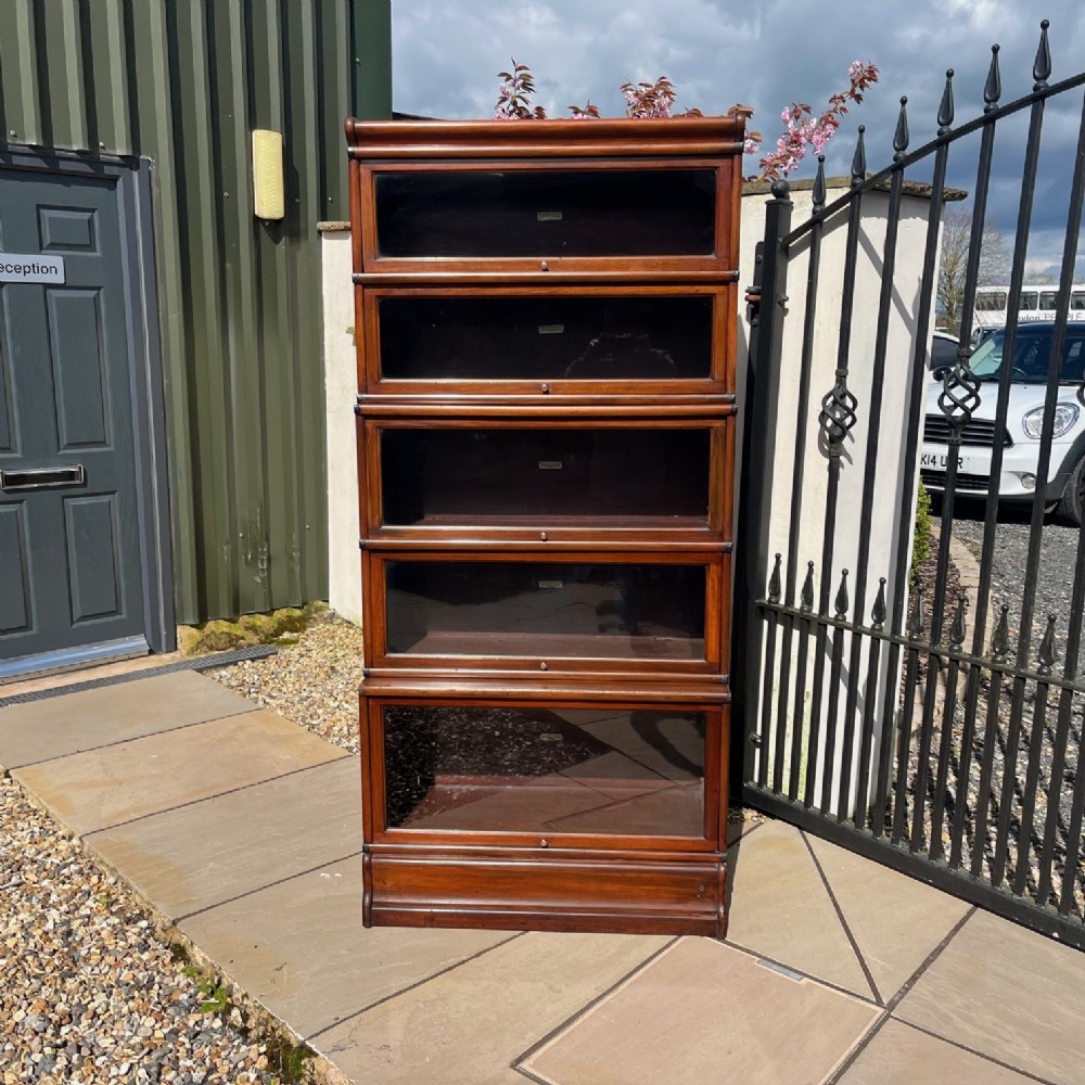 A Globe Wernicke mahogany barristers bookcase